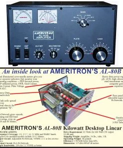 Ameritron AL-80BNT, HF AMP, 1kW, (1) 3-500Z TUBES, US, NO TUBE 120VAC