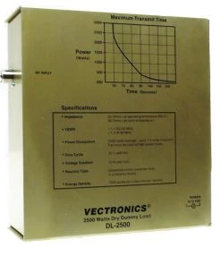Vectronics DL-2500, IT, DUMMY LOAD, 2500W, 0-150MHz, FAN COOLED
