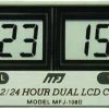 MFJ-108B, CLOCK, LCD 24/12 HOUR DUAL CLOCK
