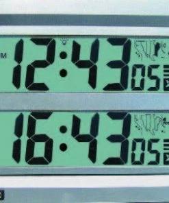 MFJ-121B, CLOCK, ATOMIC, GIANT LCD DUAL TIME