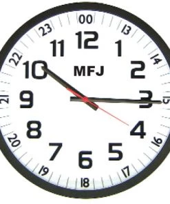 MFJ-126B, CLOCK, 24/12 HOUR, QUARTZ ANALOG WALL CLOCK