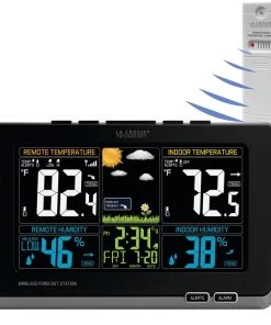 MFJ-154RC, COLOR WEATHER STATION,IN/OUT TEMP/HUM,ATOMIC