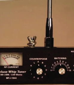 MFJ-1644, WHIP TUNER/ART. GROUND/CURRENT METER, 10-80M, 150W