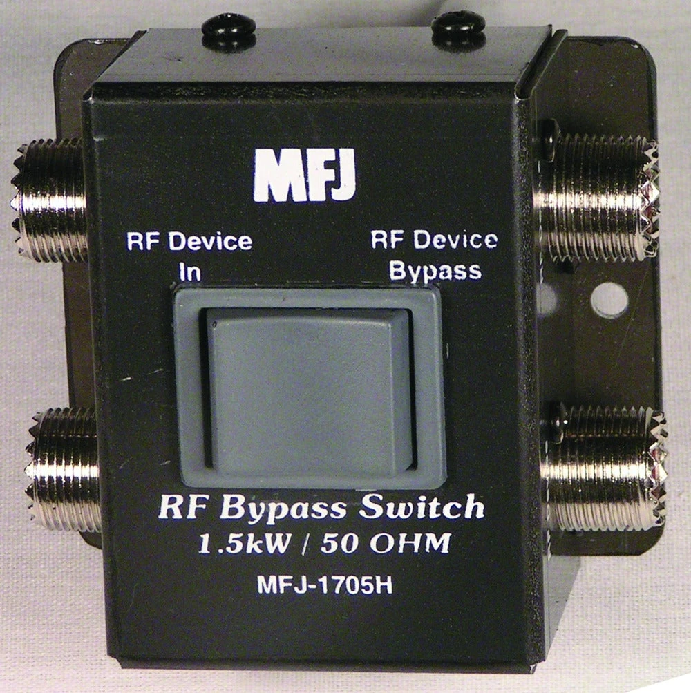 MFJ-1705H, RF BYPASS SWITCH, 1.5kW, DC-60MHz 3 MFJ-1705H, RF BYPASS SWITCH, 1.5kW, DC-60MHz