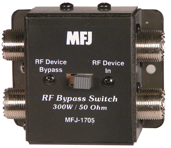 MFJ-1705, RF BYPASS SWITCH, DC-60 MHz, 300W 3 MFJ-1705, RF BYPASS SWITCH, DC-60 MHz, 300W