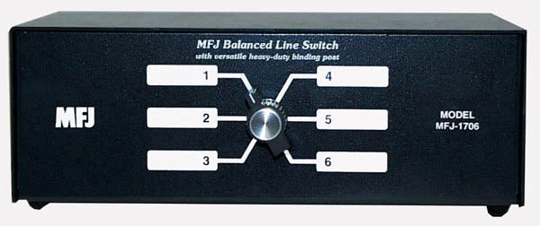 MFJ-1706H, ANT SWITCH, BAL.LINE, 6-P, CERAMIC POST 3 MFJ-1706H, ANT SWITCH, BAL.LINE, 6-P, CERAMIC POST