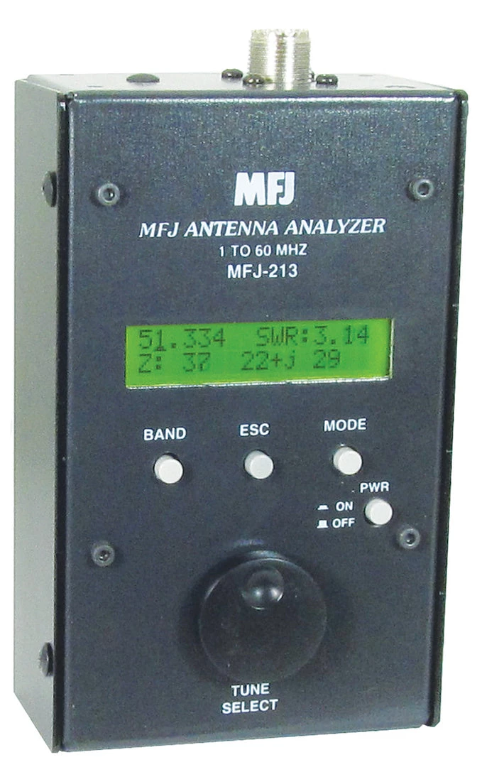 MFJ-213, HF/6M. 1.8-60MHz ANTENNA ANALYZER 3 MFJ-213, HF/6M. 1.8-60MHz ANTENNA ANALYZER