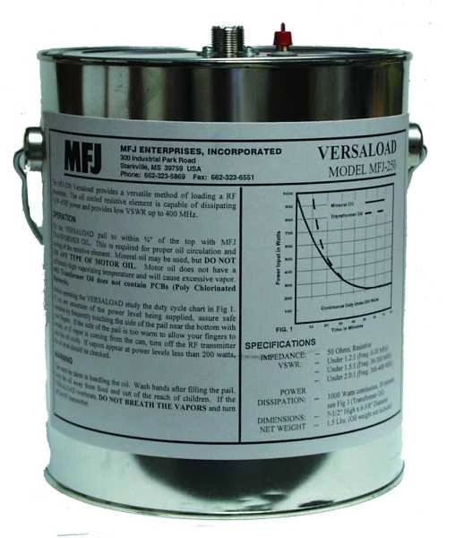 MFJ-250X, DUMMY LOAD, 1.5 KW, OIL NO INCLUDED 3 MFJ-250X, DUMMY LOAD, 1.5 KW, OIL NO INCLUDED