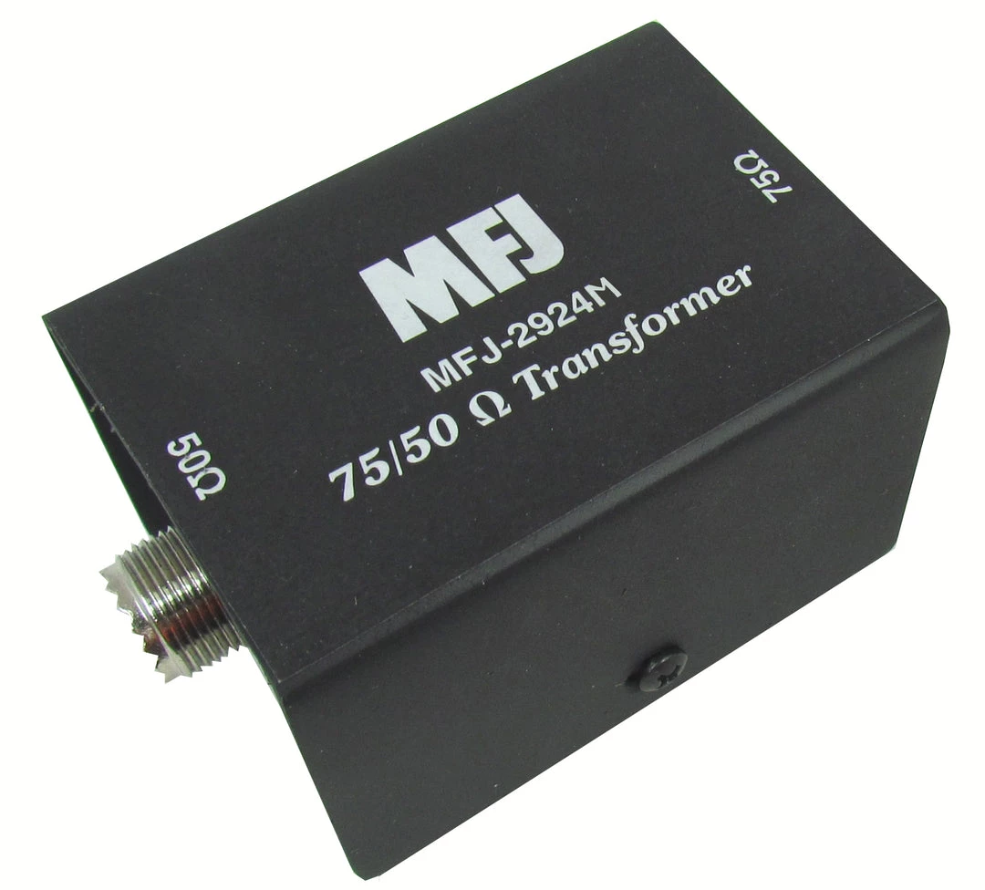 MFJ-2924M, 50 TO 75 OHM TRANSFORMER, LEGAL POWER, INDOOR 3 MFJ-2924M, 50 TO 75 OHM TRANSFORMER, LEGAL POWER, INDOOR