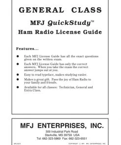 MFJ-3213, QUICK STUDY GUIDE-- GENERAL