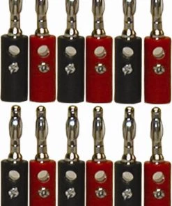 MFJ-7700P, BANANNA PLUG, 6-PAIR RED/BLACK (600-2300/2302)