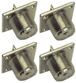 MFJ-7721P, 12PACK, 7721 SO-239 4HOLES, TEF