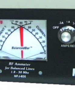 MFJ-835, RF IN-LINE CURRENT METER, BAL.LINE, 1-30MHz, 3AMP
