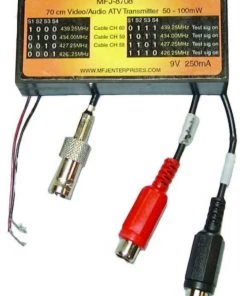 MFJ-8708, ATV VIDEO XMTR,4 CBL CH,50-100 MW,A/V IN, 85-8708