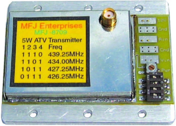 MFJ-8709, ATV TRANSMITTER, 4 CH, 4.5WATT,AUDIO AND VIDEO 3 MFJ-8709, ATV TRANSMITTER, 4 CH, 4.5WATT,AUDIO AND VIDEO