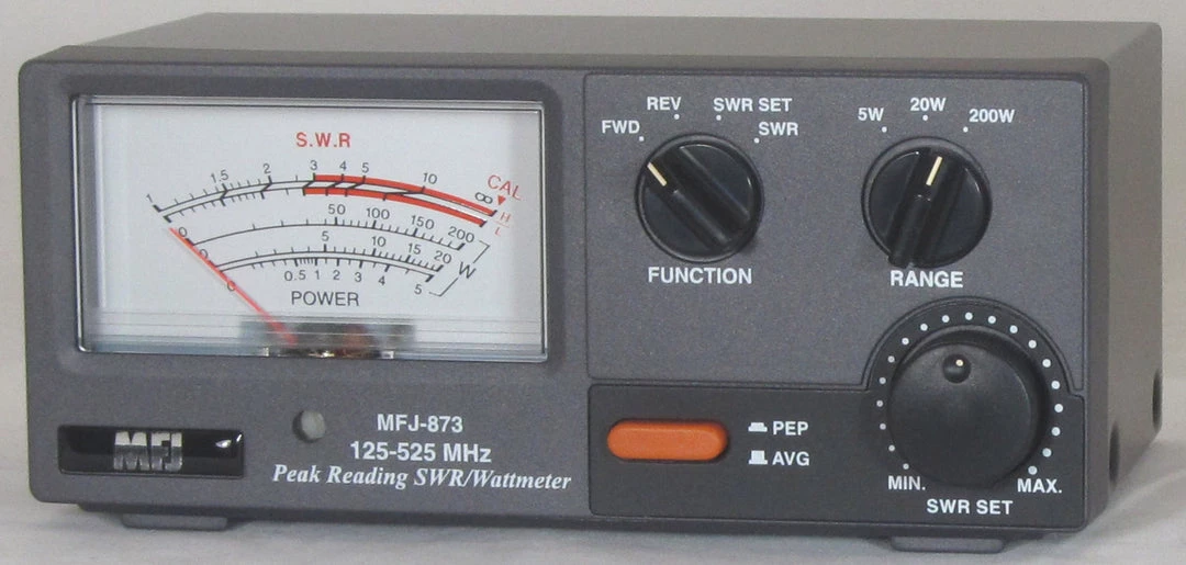MFJ-873, WATTMETER, 125-525 MHz, 200 W 5 MFJ-873, WATTMETER, 125-525 MHz, 200 W