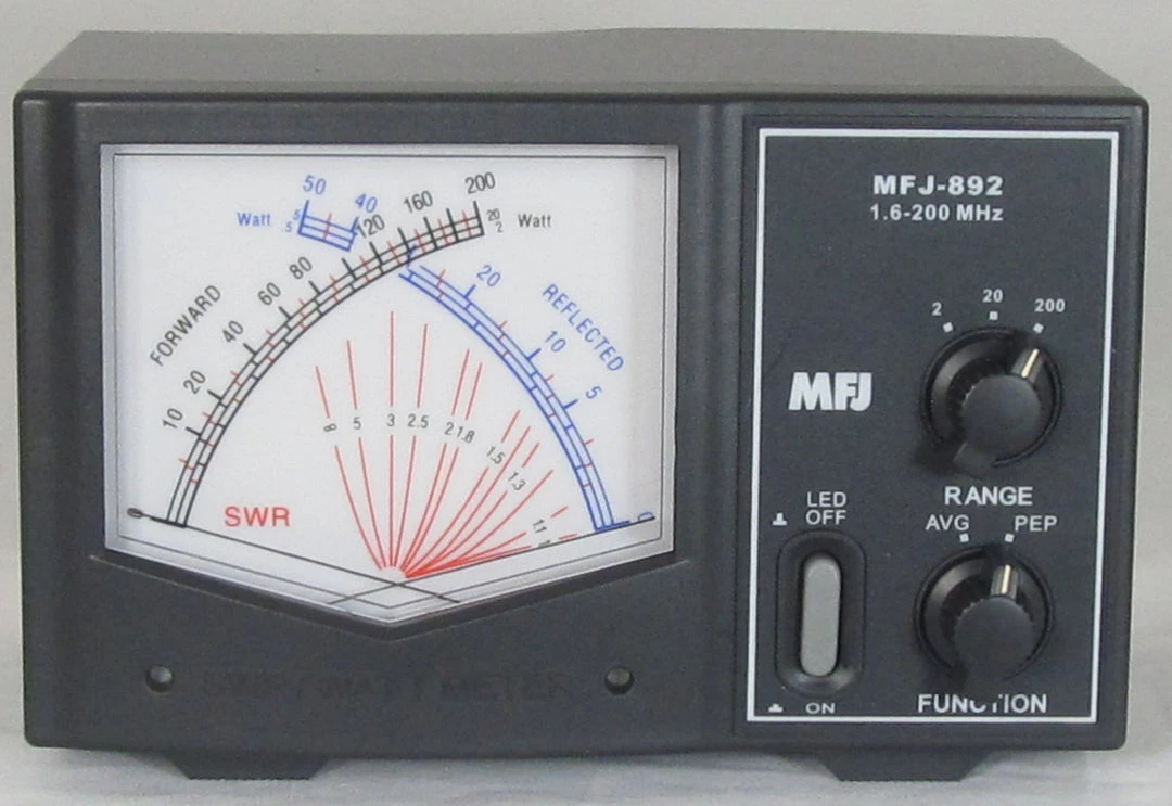 MFJ SEC-892, GIANT X SWR/WATTMETER, 1.6-200MHz, 200W 3 MFJ SEC-892, GIANT X SWR/WATTMETER, 1.6-200MHz, 200W
