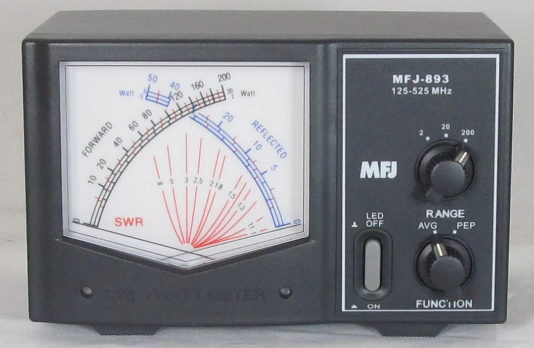 MFJ-893, GIANT X SWR/WATTMETER, 125-525 MHz, 200W 3 MFJ-893, GIANT X SWR/WATTMETER, 125-525 MHz, 200W