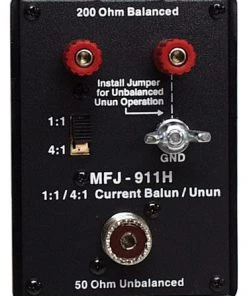MFJ-911H, BALUN/UNBAL, SWITCHABLE, 1:1 OR 4:1, 10-160M, 300W