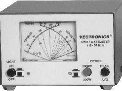Vectronics PM-30, HF WATTMETER, 300/3000W, 1.8-60 MHz
