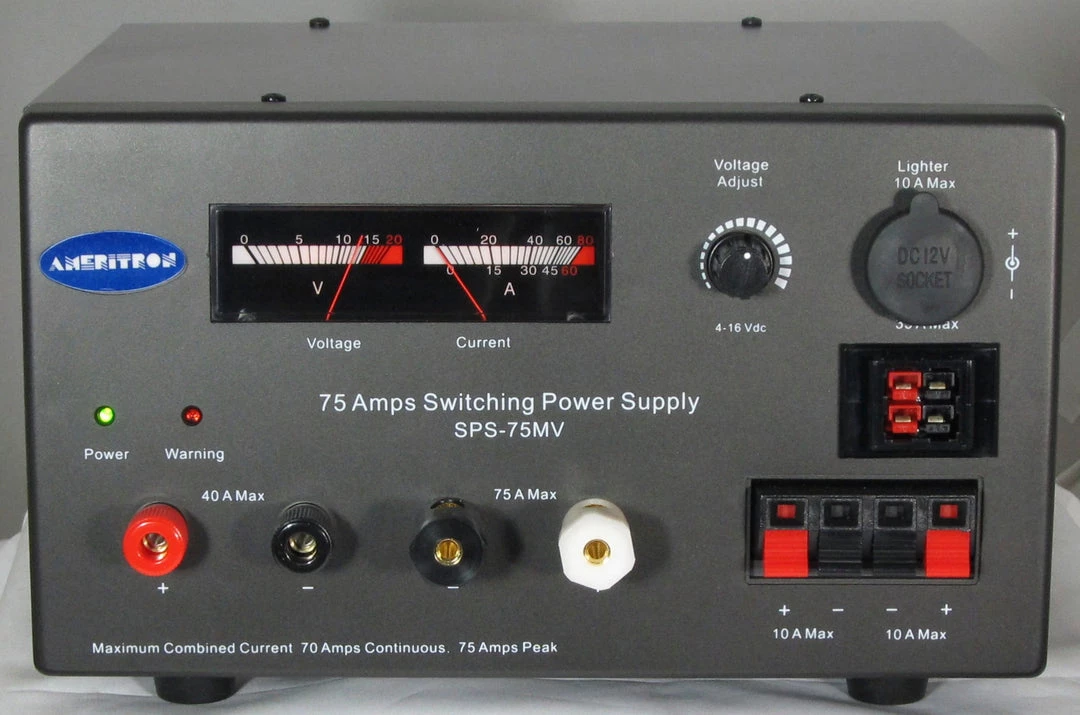 Ameritron SPS-75MV, IT, SWITCHING PS, 75A, MTR,ADJ. 13.8VDC,110-220VAC 3 Ameritron SPS-75MV, IT, SWITCHING PS, 75A, MTR,ADJ. 13.8VDC,110-220VAC